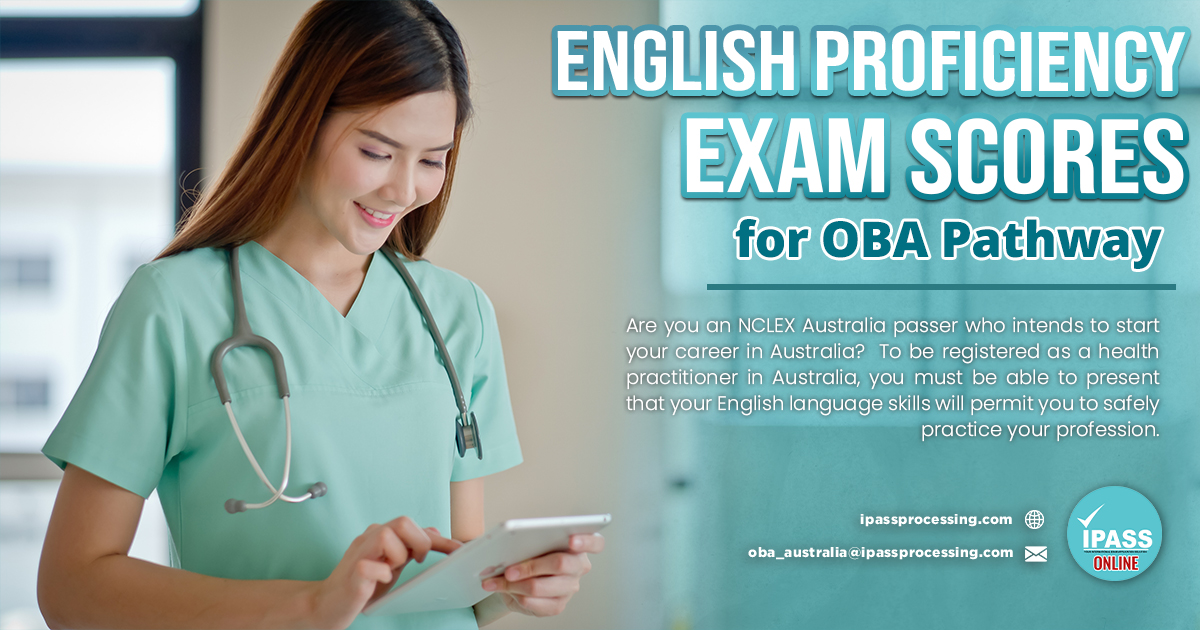 English Proficiency Exam Scores for OBA Pathway | NCLEX Australia