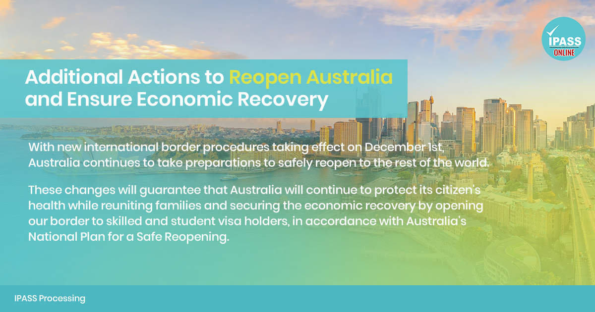 Additional Actions To Reopen Australia